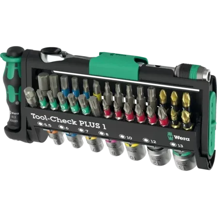 Набір торцевих головок і біт з тріскачкою Wera 1/4" 39од. 05049055001 Одеса