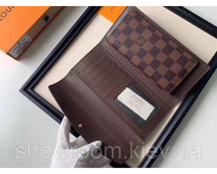 Женский вместительный кошелек ЛВ (20005-1) brown Lux Киев - изображение 3