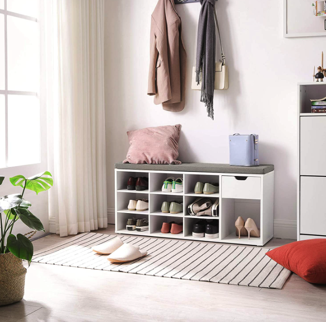 Тумба для взуття Leobert Kompred з місцем для сидіння білий Київ - фото 4