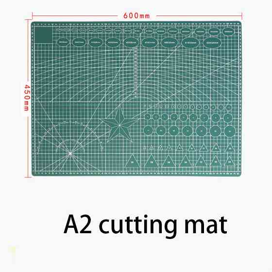 Килимок двосторонній А2 3 мм з розміткою для різання та пэчворку, Cutting Mat самовідновлювальний Київ