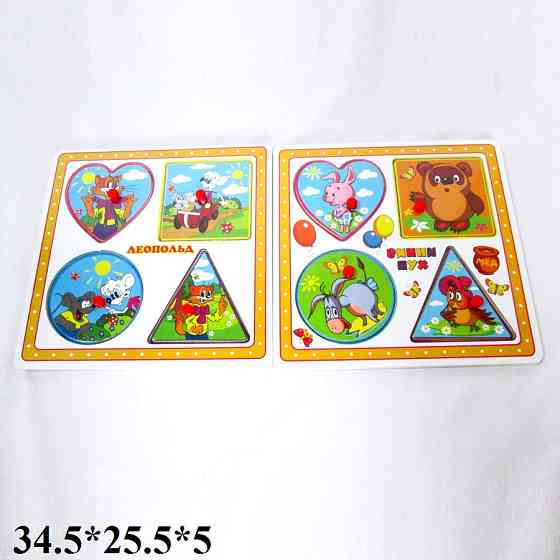 Іграшка дерев`яна Вкладиш W02-5436 Мультики 4в.кул.29,5*21 ш.к./144/, шт Киев