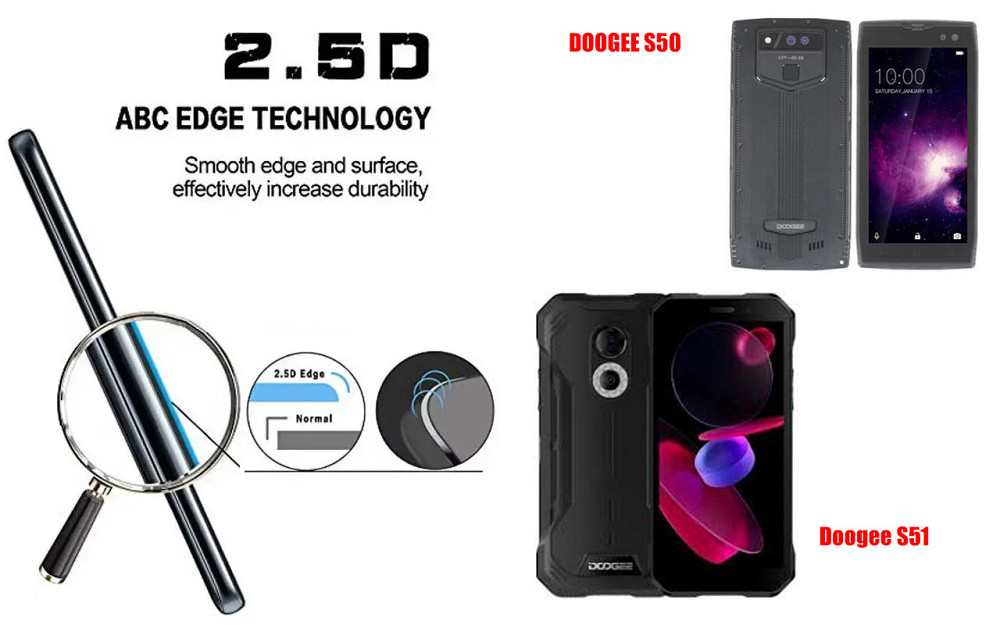 Защитное стекло ArmorGlass для DOOGEE S50, Doogee S51 – устойчивое к царапинам и ударам Киев - изображение 2
