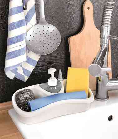 Кухонний аксесуар з ємністю для зберігання та рідкого мила Snips, білий Київ