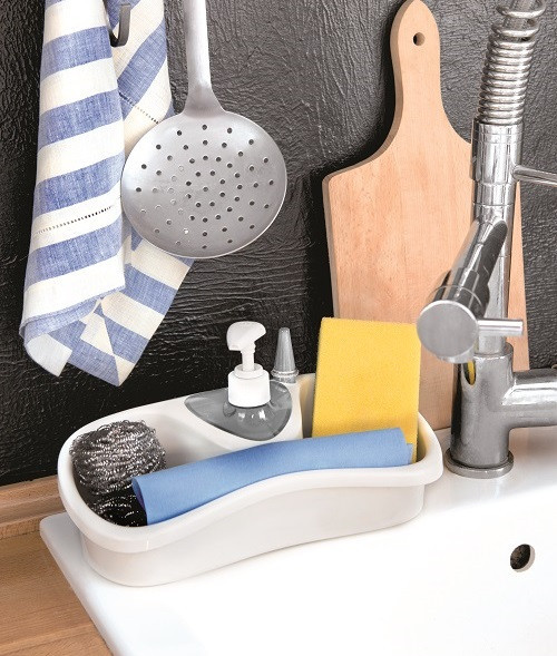 Кухонний аксесуар з ємністю для зберігання та рідкого мила Snips, білий Київ - фото 5