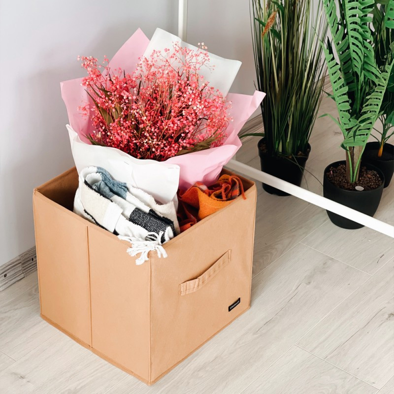 Текстильная коробка для вещей/игрушек HY-30-beg (Бежевый) Сумы - изображение 1