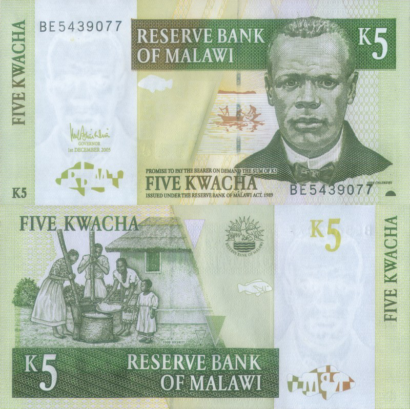 Малави/Malawi 5 Kwacha 2005 Pick 36 UNC Полтава - изображение 1