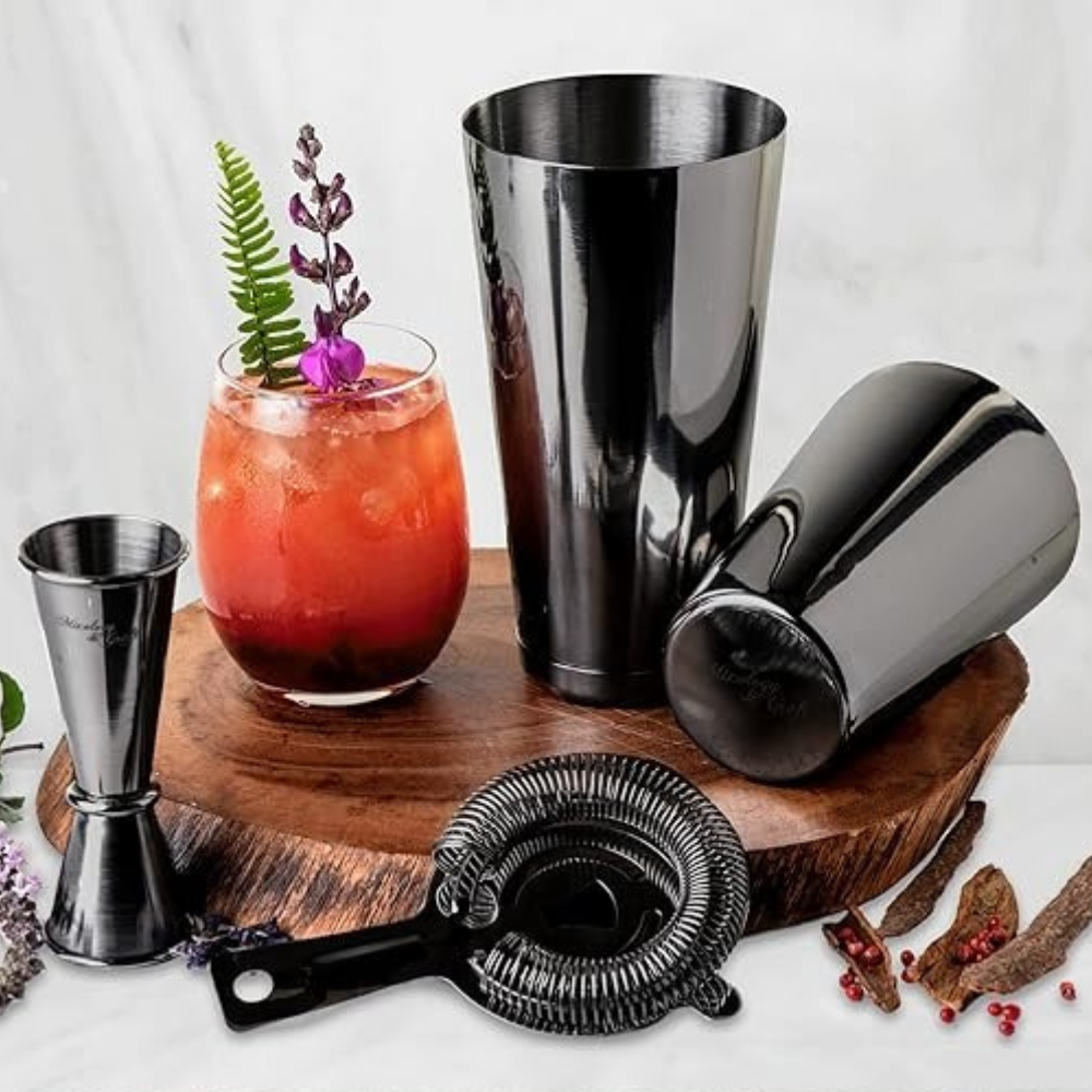 Комплект бармена для приготування коктейлів шейкер, джиггер, стрейнер. Подарунковий набір для бармена 3в1 Кам'янець-Подільський - фото 7