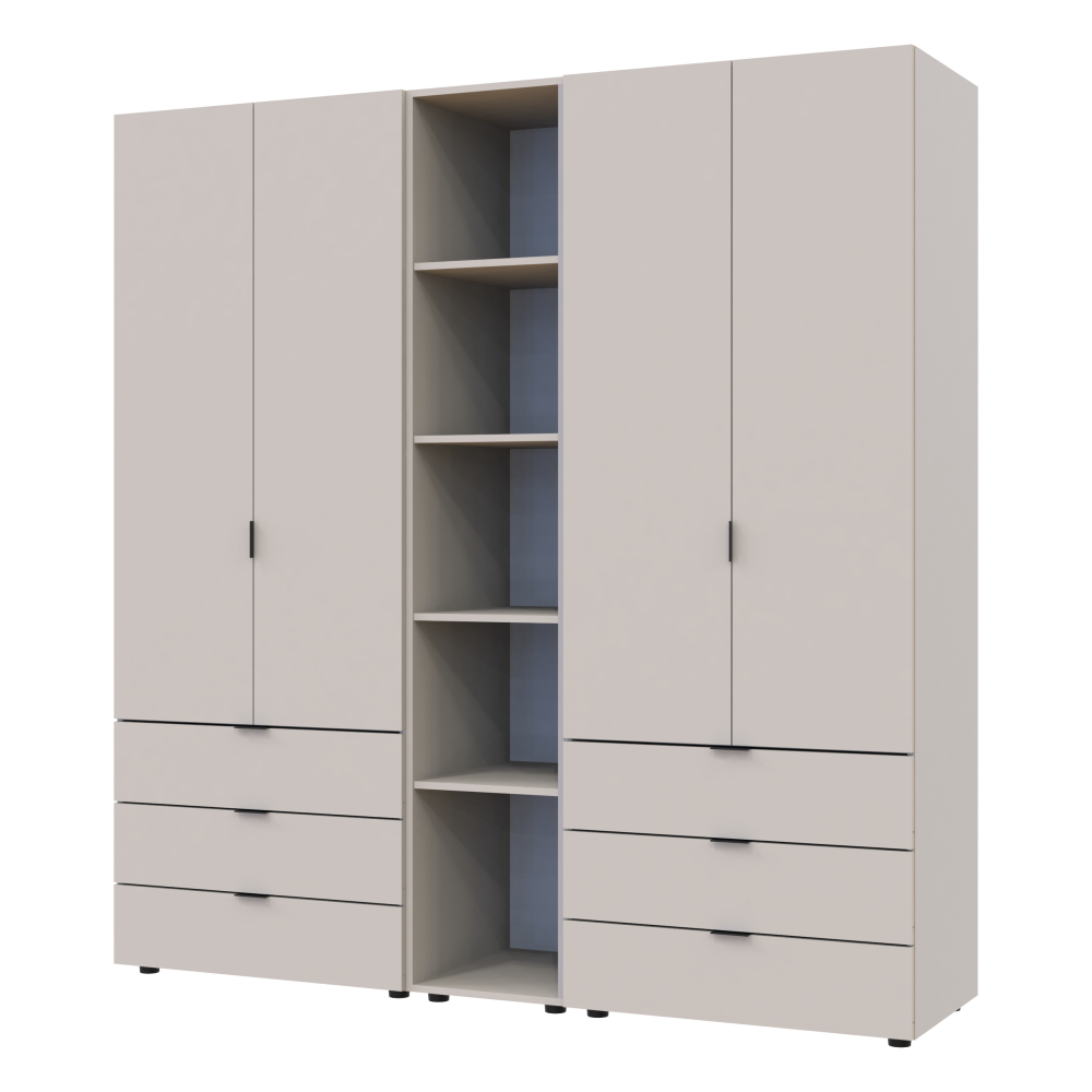 Комплект шкафов для одежды Doros Гелар (3 шт.) 193,2х49,5х203,4 см Кашемир (DRS-011249) Львов - изображение 3