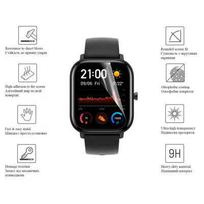 Плівка захисна Drobak Hydrogel Amazfit GTS 3 (2 шт) (313173) (313173) Вінниця - фото 3