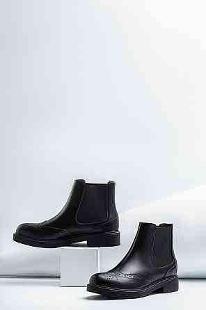 Черевики жіночі Milanti чорні натуральна шкіра весна-осінь висота 12см розмір 38 (3144) Коломия