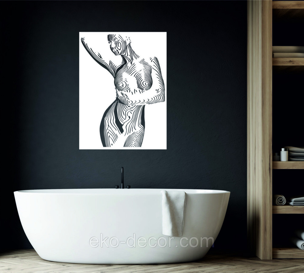 Декоративное настенное Панно «Женское тело», Декор на стену 70*51 см, Белый Киев - изображение 10