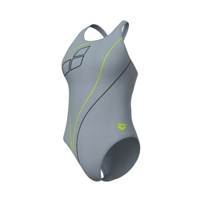 Купальник Arena Trail Swimsuit V Back 009022-520 Сірий 38 (3468337535959) Вінниця - фото 4