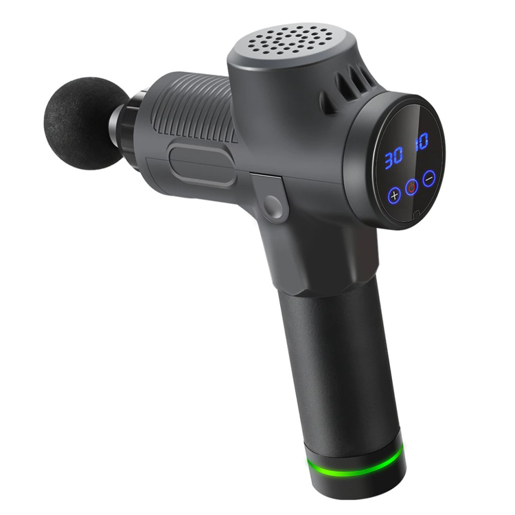 Перкуссионный массажер Rlaxyoo S3 Массажный пистолет (6 насадок + кейс) 2400 мАч 30 режимов (Черный) Винница - изображение 5