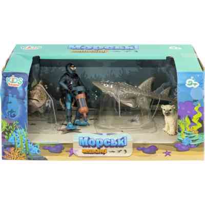 Фігурка Kids Team Морські мешканці: морський окунь, гітарний скат, білий ведмідь, аква (Q9899-P25_3) Вінниця