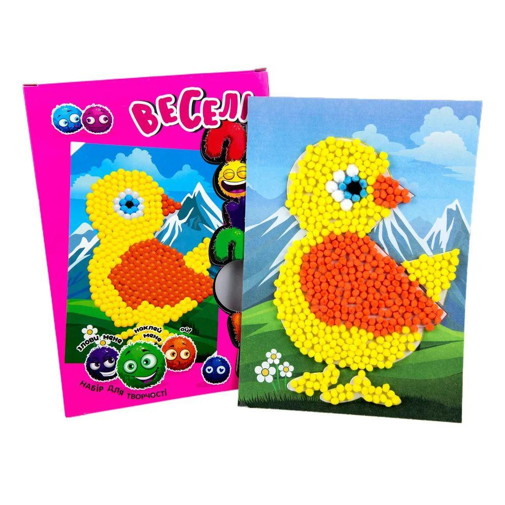 Набір для творчості 30992 "Веселі помпони - курчатко" (укр.) в кор-ці 30см-21,7см-1,4см, шт Київ - фото 1