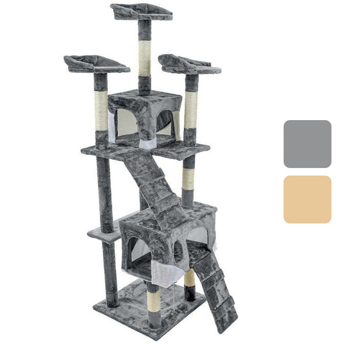 Ігровий комплекс для кішок AVKO Chiara кігтеточка, будиночок, дряпка Київ - фото 1