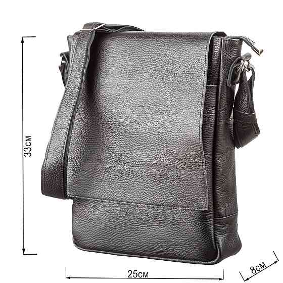 Сумка з натуральної шкіри Чорна (SHVIGEL) Київ