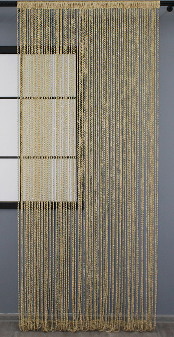 Шторы-нити спираль с люрексом Бежевый 300х300см 1 шт (61-058) Киев - изображение 3