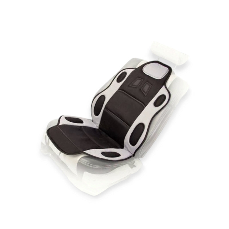 Накидка підігрівом сидіння + спинка висока чорно-сіра 12в, 48вт, перемикання. 3 режими 115х49см vito з Мукачево - фото 1