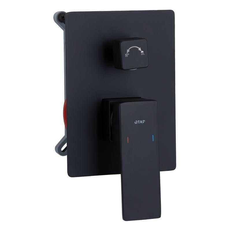 Душова система прихованого монтажу Qtap Gemini на два споживача QTGEM113BLM45697 Black Matt чорна Київ - фото 3