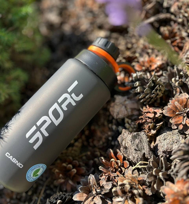 Пляшка для води CASNO 800 мл KXN-1242 Чорна Каменское - изображение 4