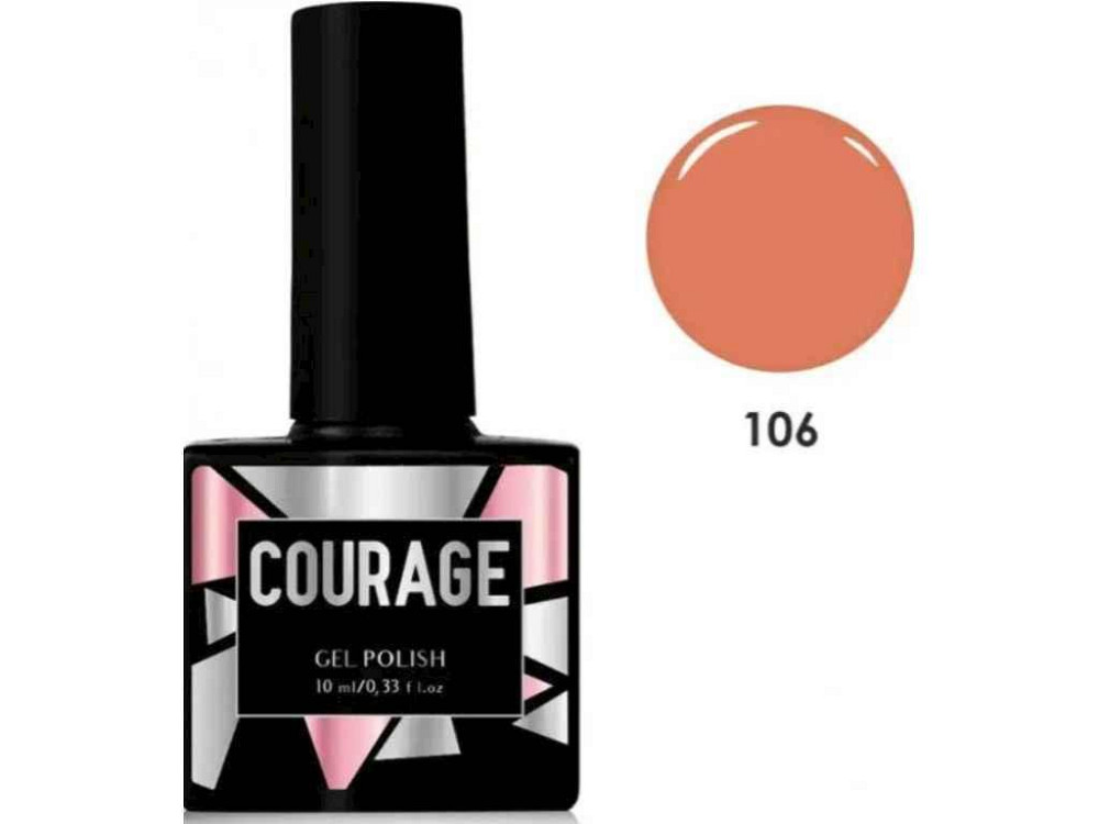 Гель-лак 10мл для нігтів №106 Глибокий жовто-рожевий ТМ COURAGE Київ - фото 1
