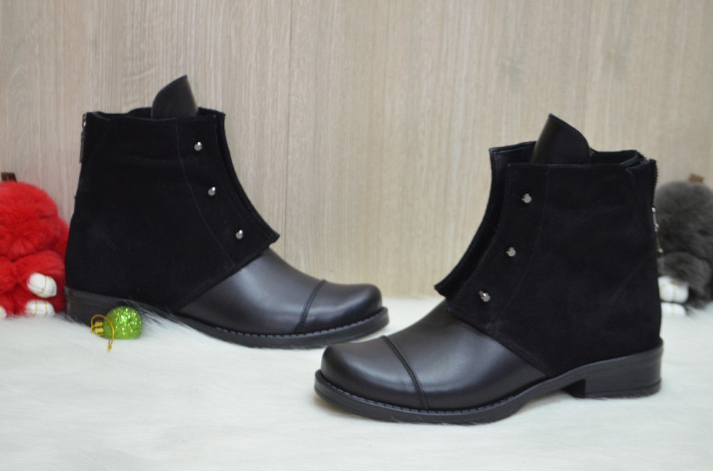 Черевики жіночі M.KRAFT T-33 чорні (зима, кожа+замш) (2205) 36 Коломыя - изображение 1