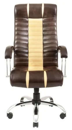 Офісне Крісло Керівника Richman Atlant Titan Dark Brown-Beige Хром М3 MultiBlock Бежево-коричневий Київ