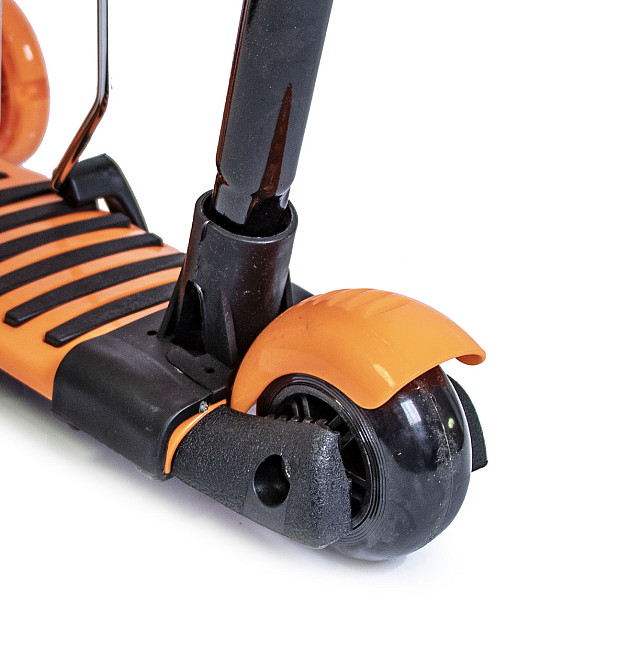 Самокат дитячий з сидінням і ручкою для батька Scooter "Сонечко" 5 в 1. Помаранчевий Одеса - фото 4