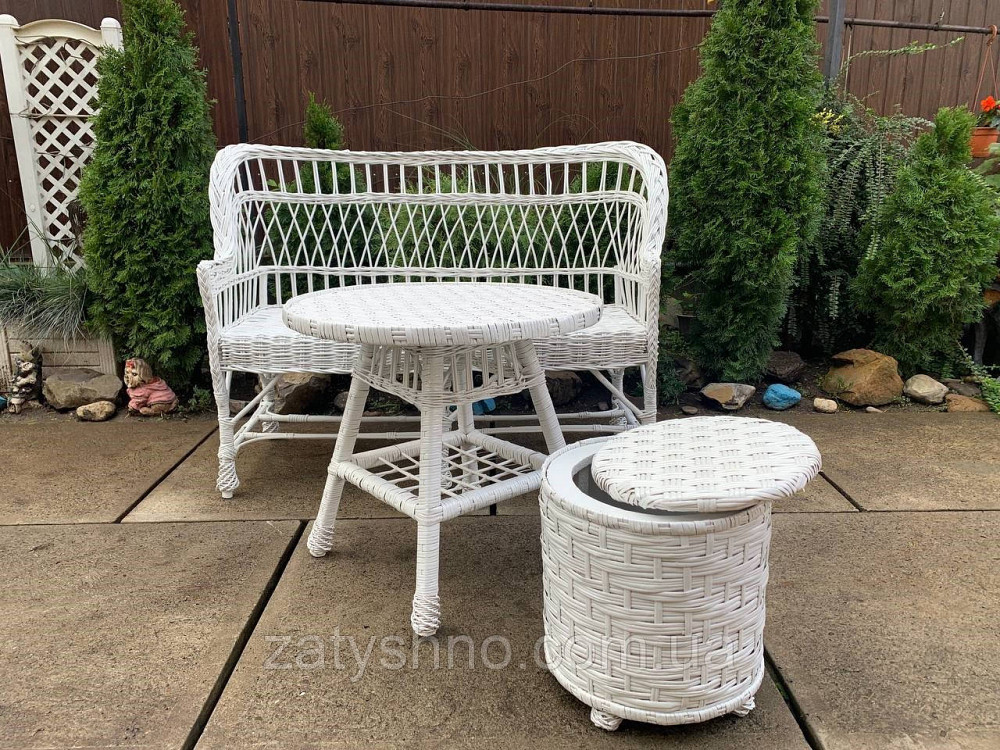 Меблі дерев'яні, з лози, білі Київ - фото 1