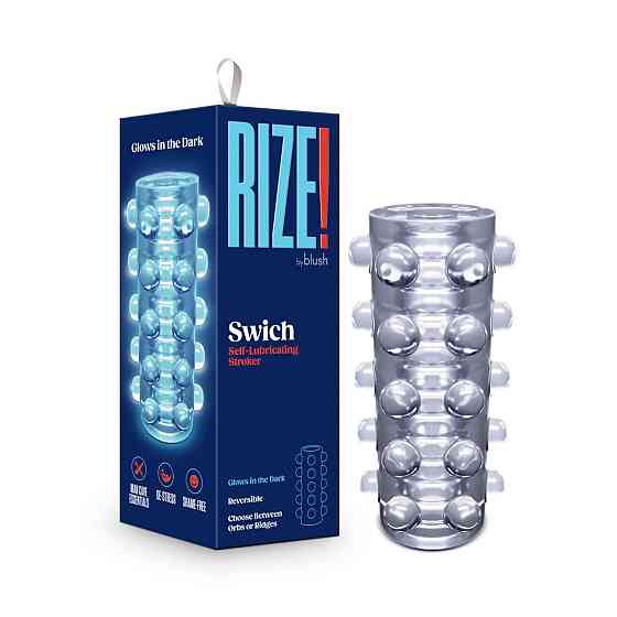 Мастурбатор Blush Rize – Swich Glow in the Dark Masturbator Clear, двосторонній, світиться в темряві Sex Aura Київ