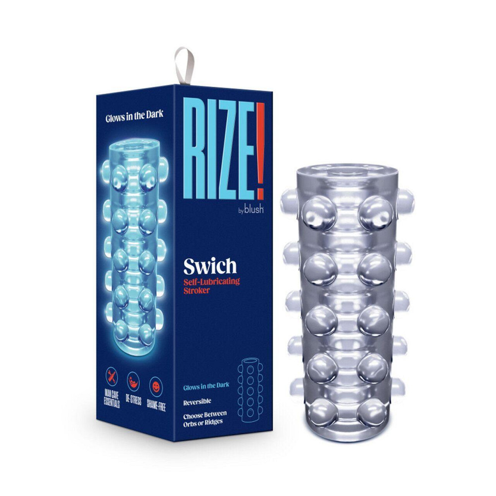 Мастурбатор Blush Rize – Swich Glow in the Dark Masturbator Clear, двосторонній, світиться в темряві Sex Aura Київ - фото 1
