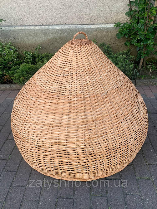 Люстра плетена купольної форми з лози Київ - фото 2