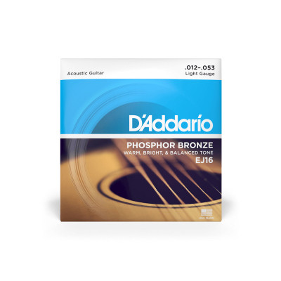 Струны для гитары D'Addario Phosphor Bronze Regular Light (12-53) (EJ16) Винница - изображение 1
