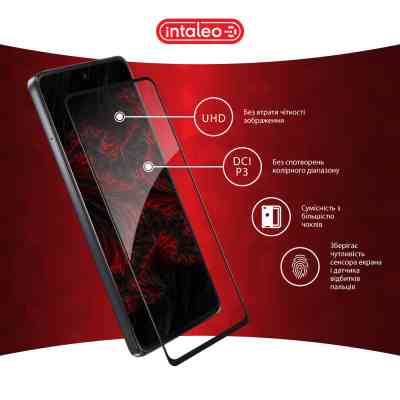 Скло захисне Intaleo Full Glue Moto G75 Black (1283126607400) Вінниця