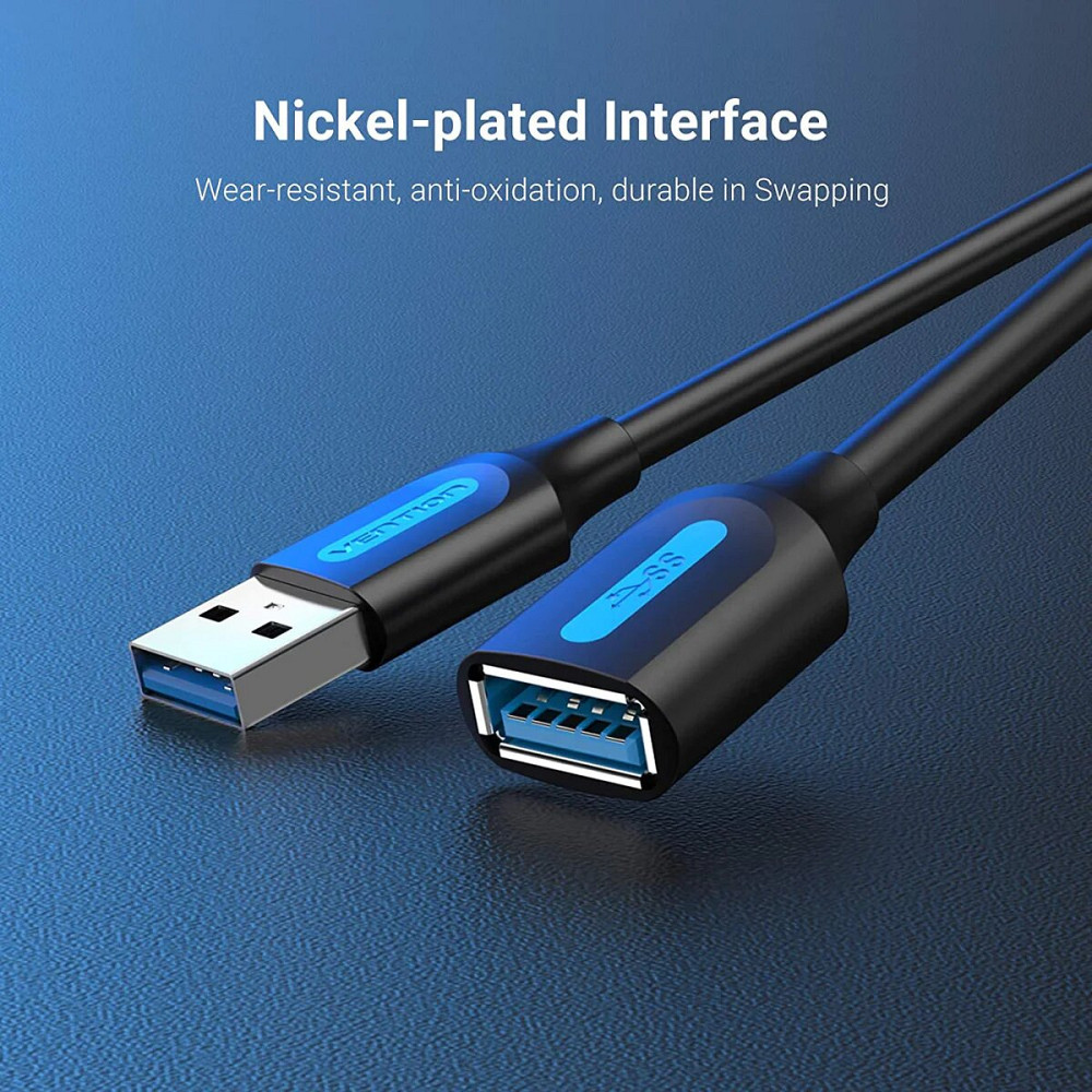 Кабель Vention USB 3.0 A Male to A Female Extension Cable 3M black PVC Type (CBHBI) Киев - изображение 2