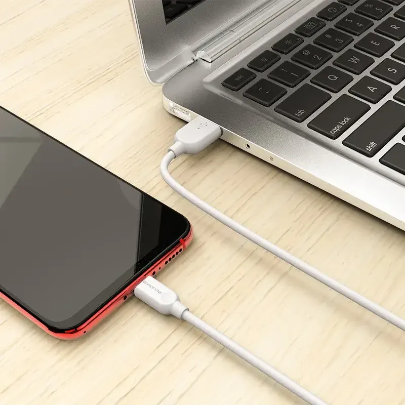 Кабель USB - micro USB 2 м, 2.4 А, ПВХ, прямі роз'єми, Borofone BX14 LinkJet, максимальний струм 2.4 А Одеса - фото 7