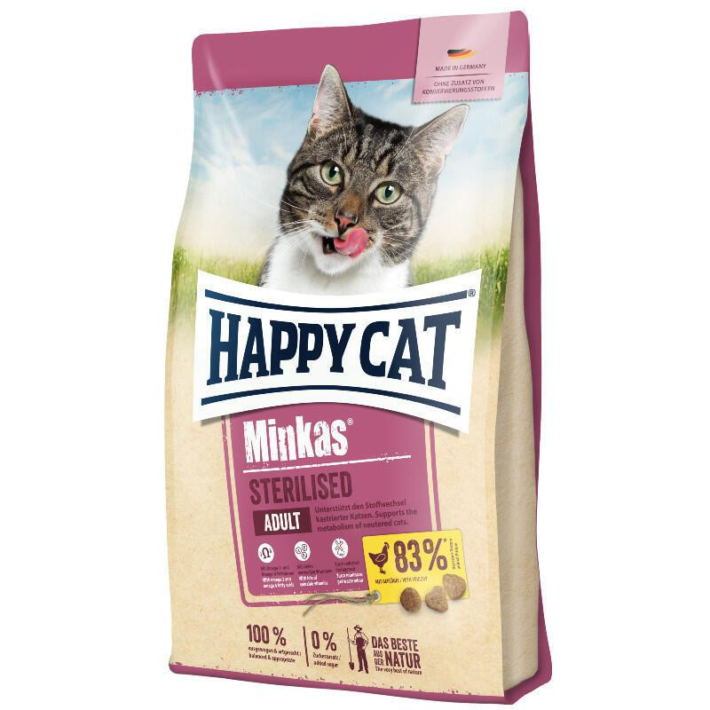 Happy Cat Minkas Sterilised (Хеппі Кет Мінкас Стерилізед) сухий корм для стерильних котів 10 кілограмів. Запоріжжя - фото 1