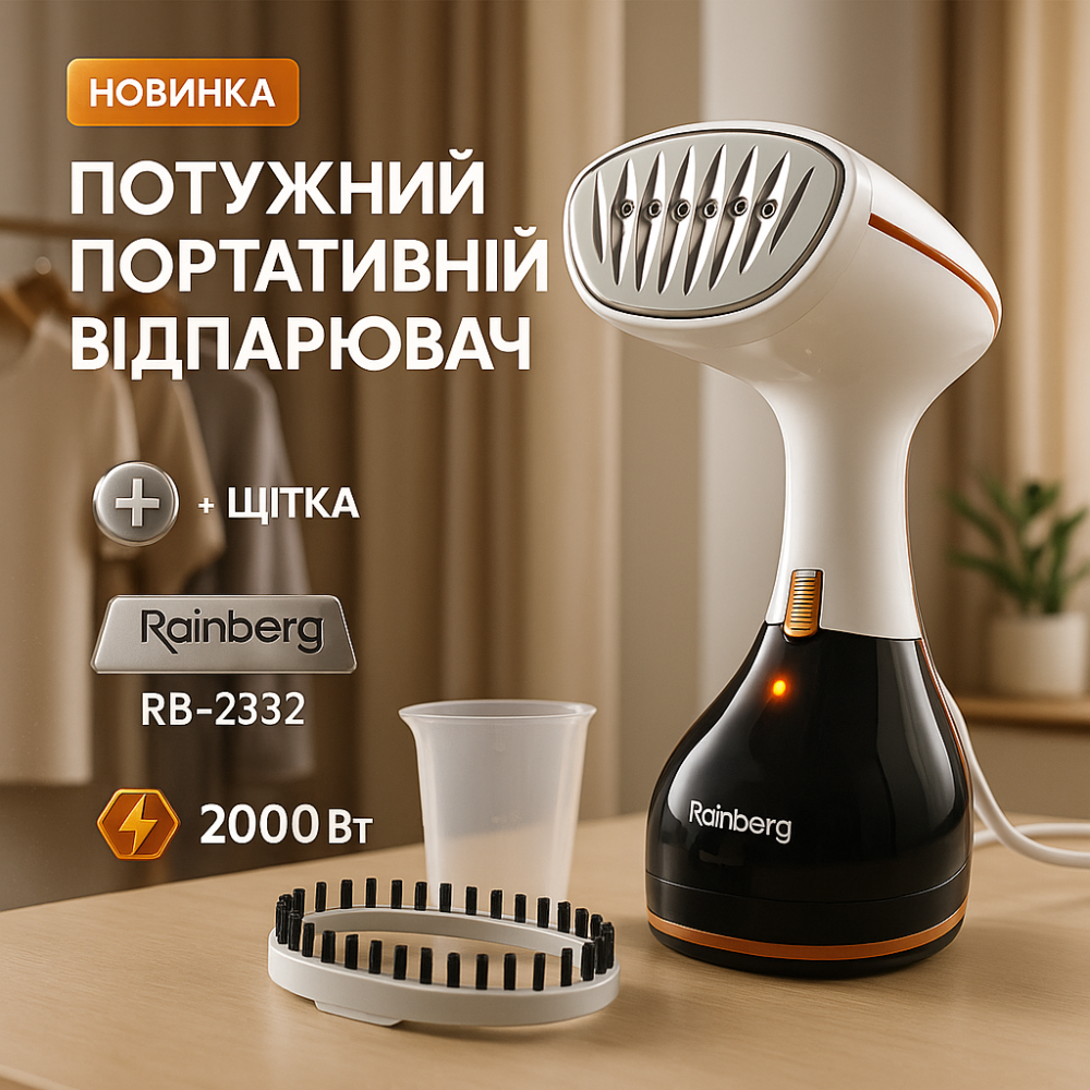 Праска парова для різного одягу, Професійний потужний відпарювач для одягу, Компактний відпарювач UW-89 Львів - фото 9