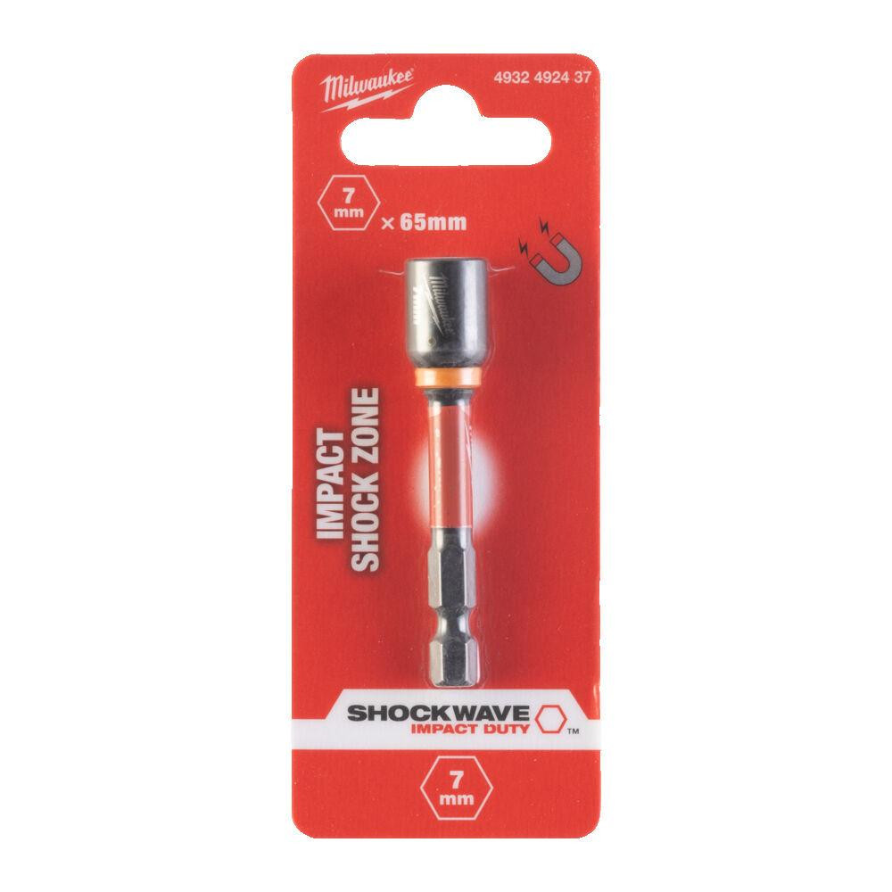 Торцева головка 1/4 дюйма, шестигранна, 7 мм Shockwave, ударостійка Milwaukee 4932492437 Одесса - изображение 1