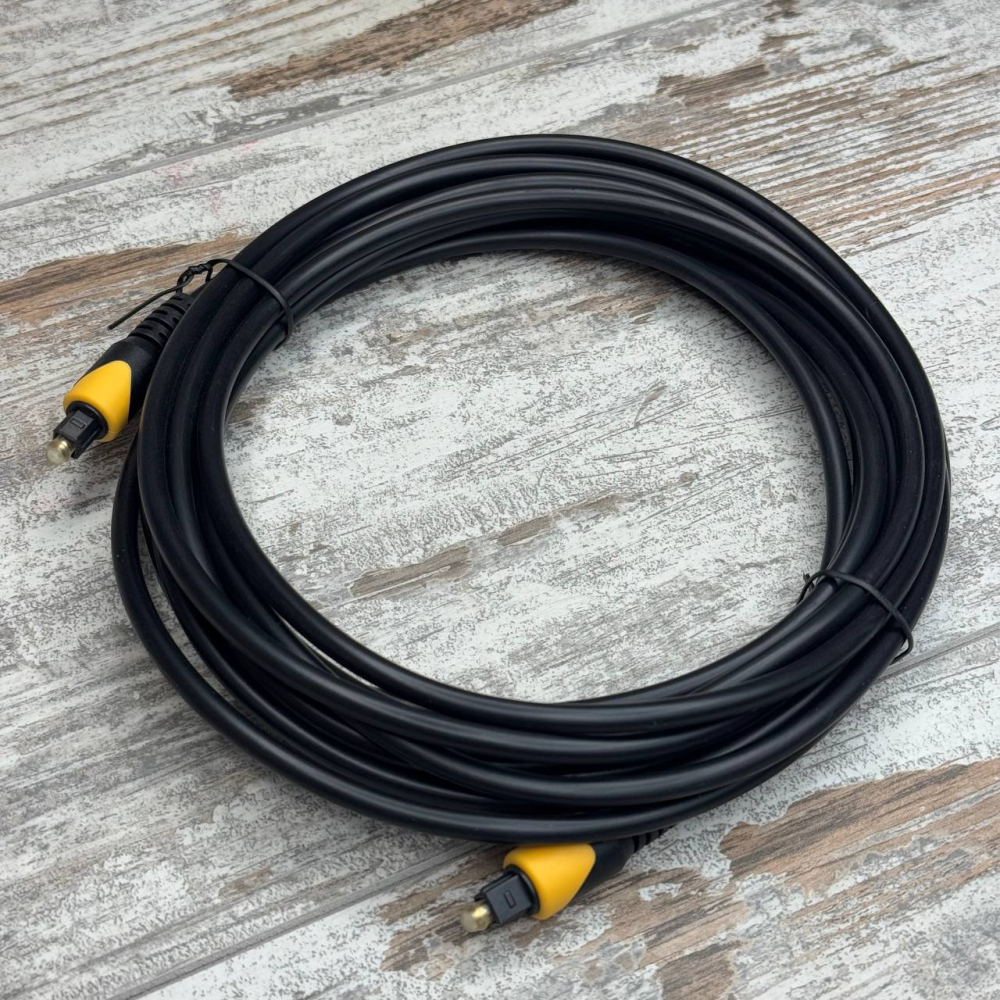 Аудіо кабель оптичний Toslink-Toslink 5 м OD5.0 для передачі багатоканального звуку Київ - фото 1