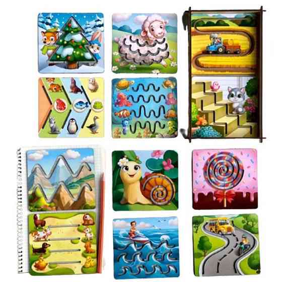 Деревянные трафареты для детей Ubumblebees (ПСФ094) PSF094 маленькие 12 шт Винница