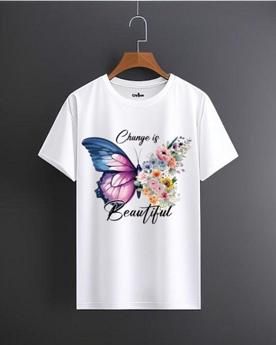 Футболка жіноча з принтом  46 Біла 2664084957 Дніпро - фото 1