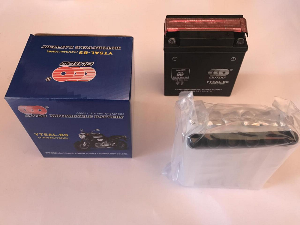 Аккумулятор 12V 5А заливной (высокий) (119x60x128, белый) Мукачево - изображение 1