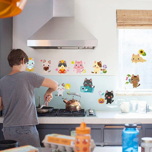 Набір інтер'єрних наклейок Кольорові котики Київ - фото 8