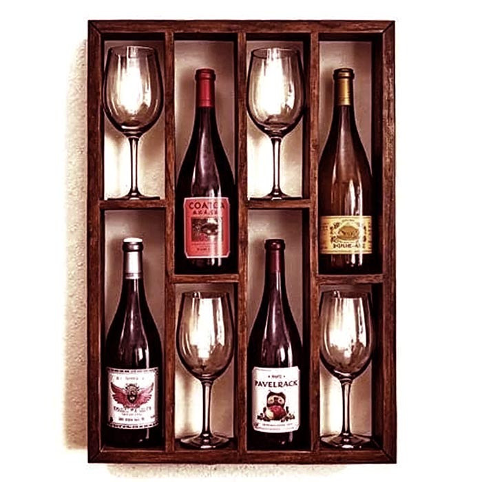 Настенная винная полка 