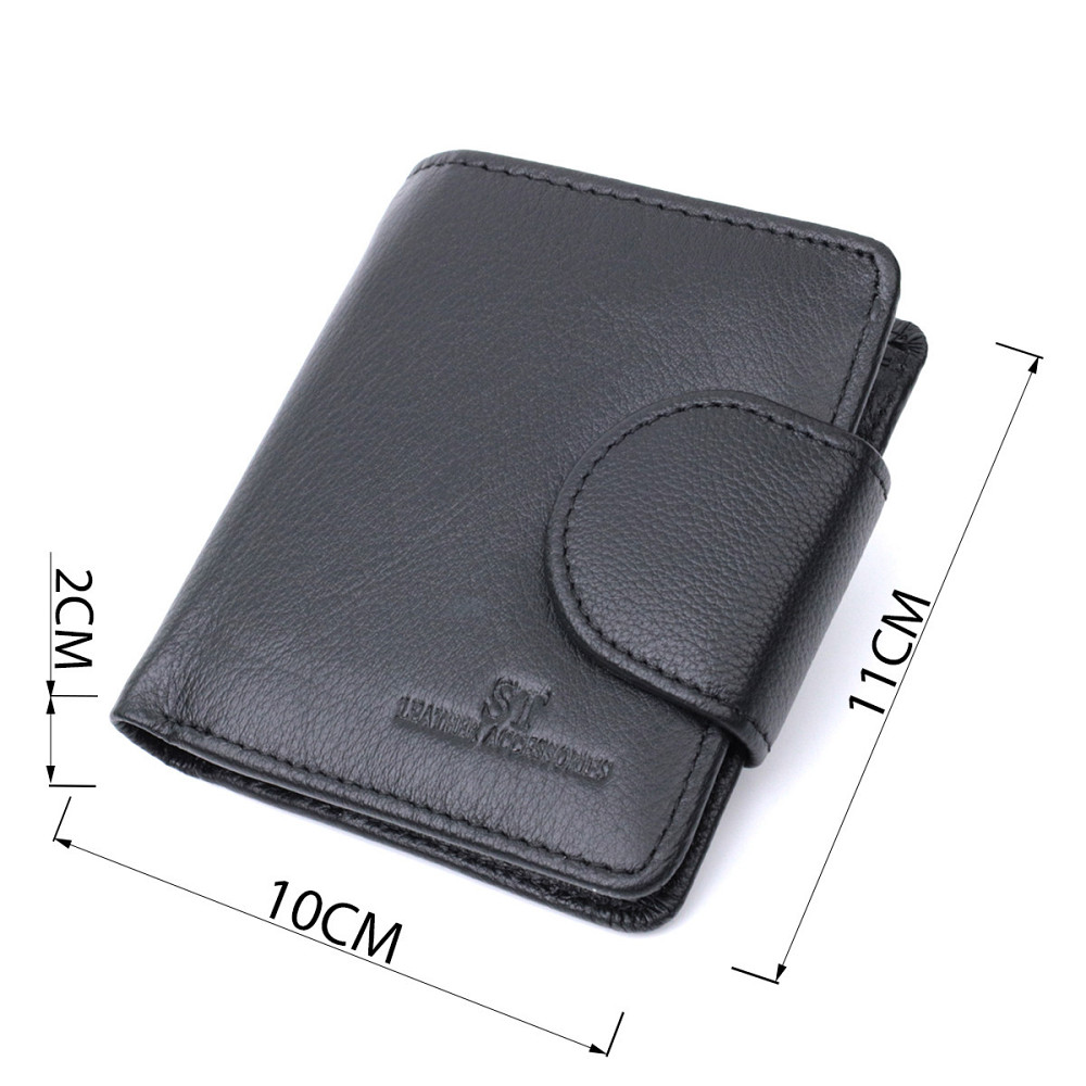 Вертикальный кошелек для женщин из натуральной кожи ST Leather 22701 Черный Киев - изображение 3