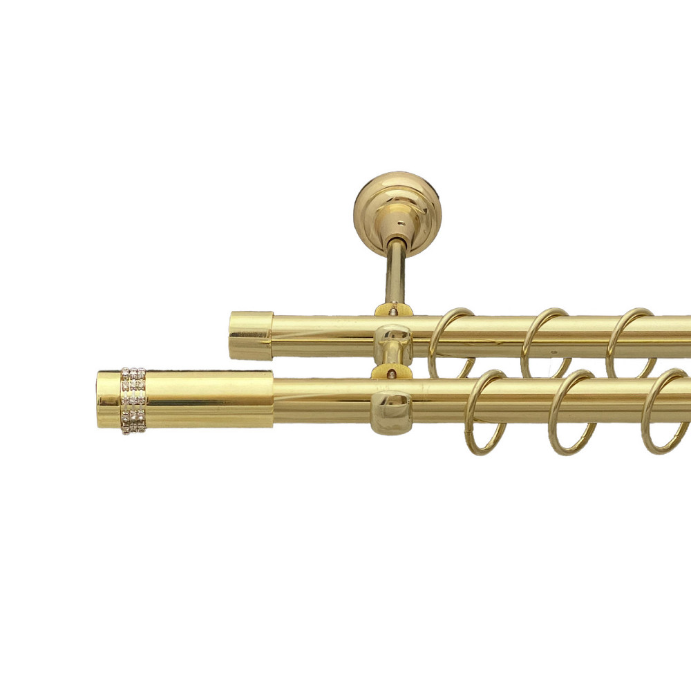 Карниз Orvit Градієнта металевий дворядний відкритий Золото 19\19 мм 300 см (00-00013097) Львів - фото 1