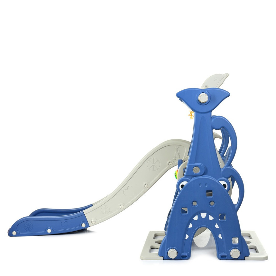 Дитяча гірка-гойдалка WM19083A-4 пластик, з баскетбольним кільцем Вінниця - фото 3