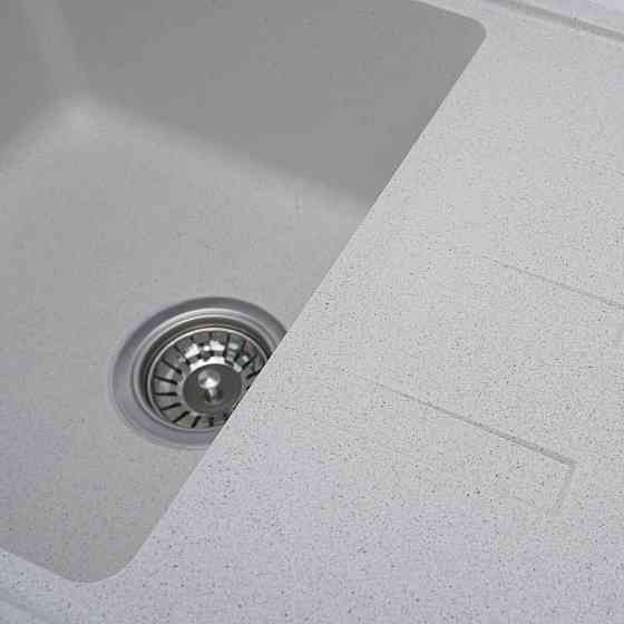 VALESO Гранітна мийка для кухні VALESO LIANA 6243 матова Біла в крапку Коломыя